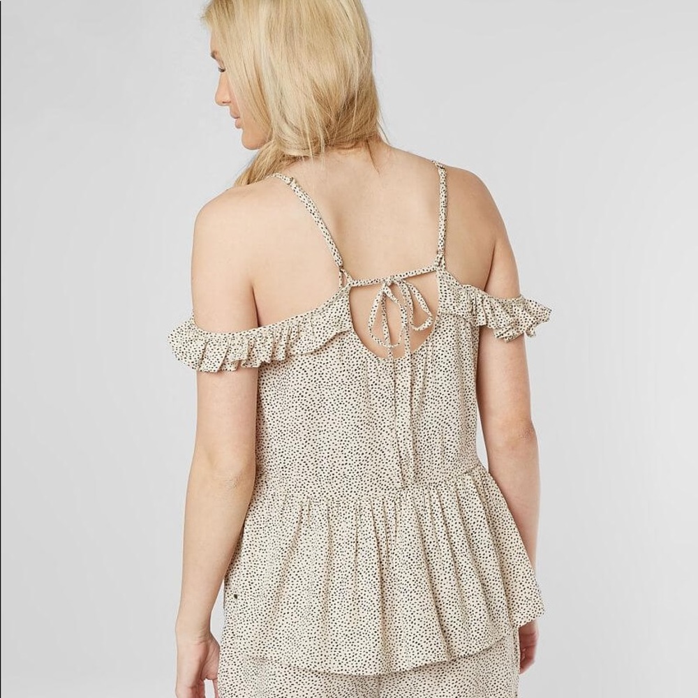 O’Neill Polka Dot Cold Shoulder Blouse - Picture 3 of 10